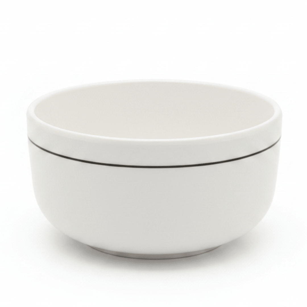 4Ever White Melamine Serving Bowl with Black Rim | 5 Inch - Al Kabayel Discount Centre4Ever White Melamine Serving Bowl with Black Rim | 5 InchBowls4EVERAl Kabayel Discount Centre