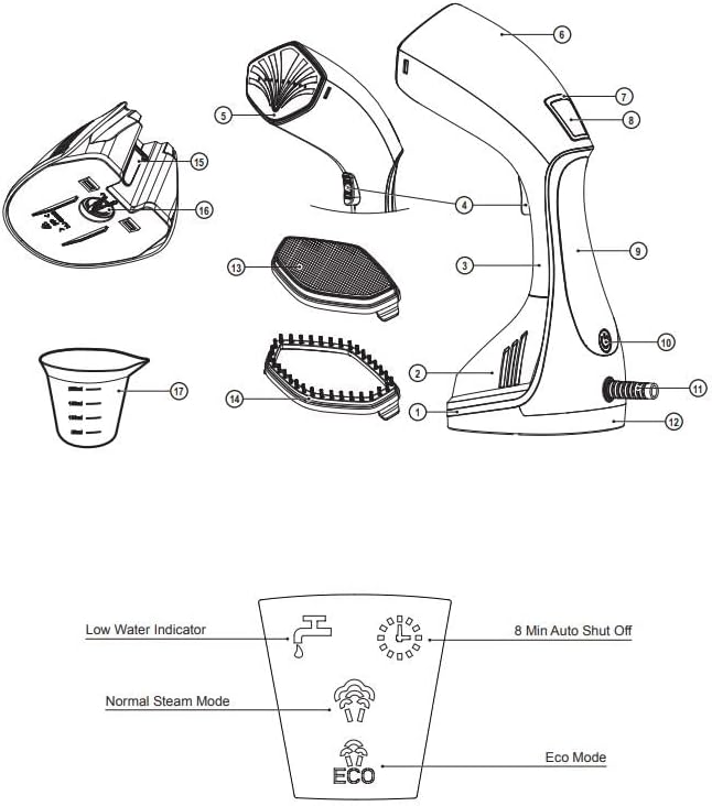 Black & Decker Handheld Garment Steamer, HSTD1600-B5