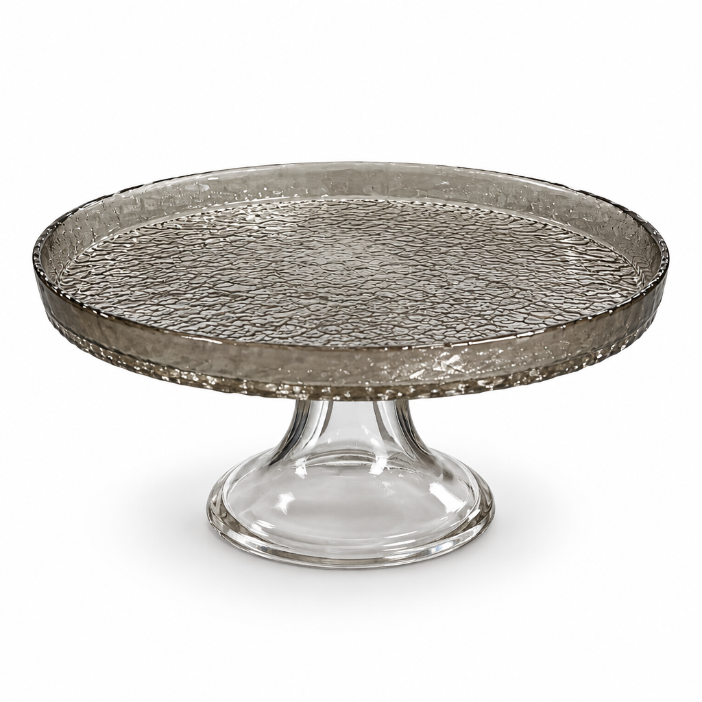 Danny Home Glass Footed Cake Plate - 21cm