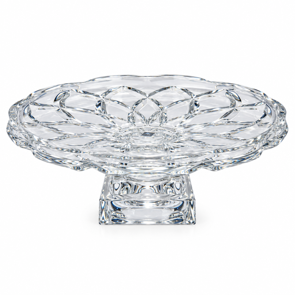 Glass Footed Fruit Plate- 30×13cm