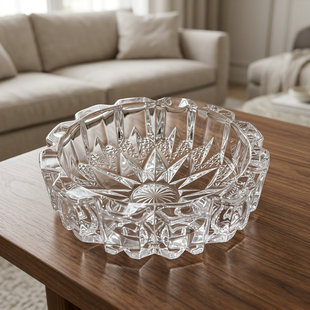 Blinkmax Round Glass Ashtray - 16cm