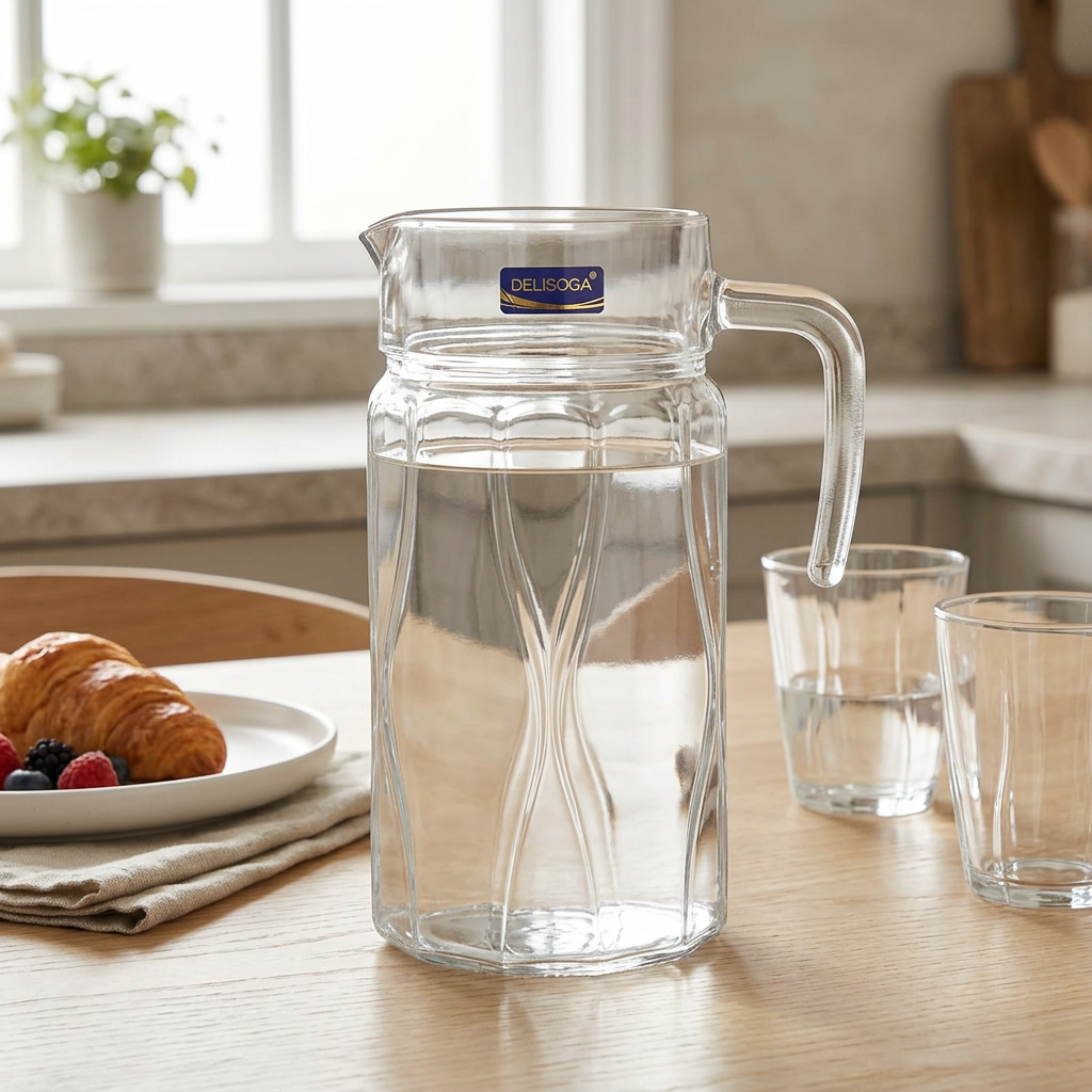 Delisoga Glass Jug with Handle – 1.7 Litres