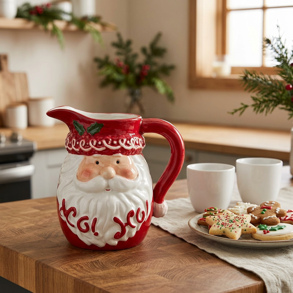 Ceramic Christmas Santa Jug - 1 Litre