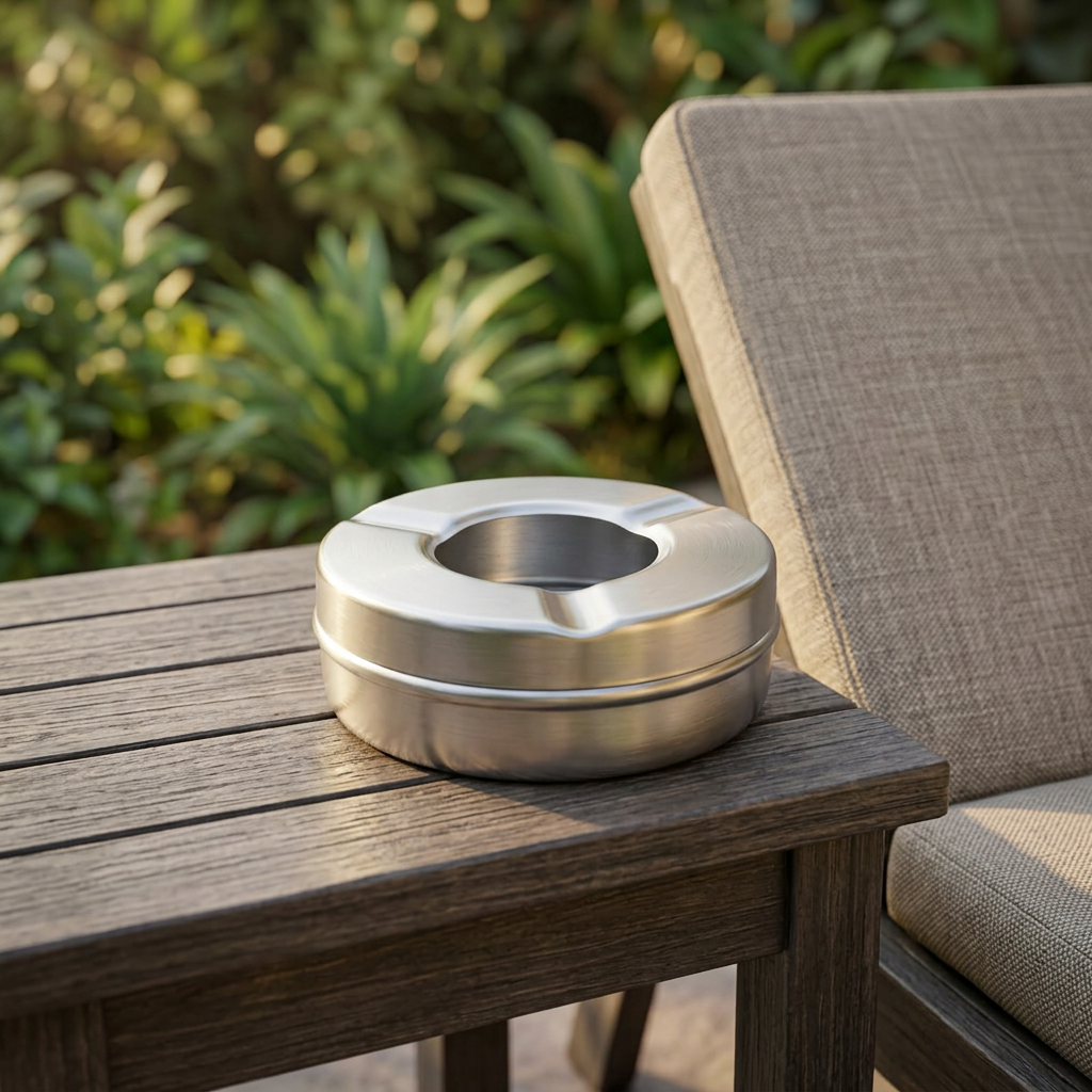 Raj Metal Ashtray Silver - 9cm