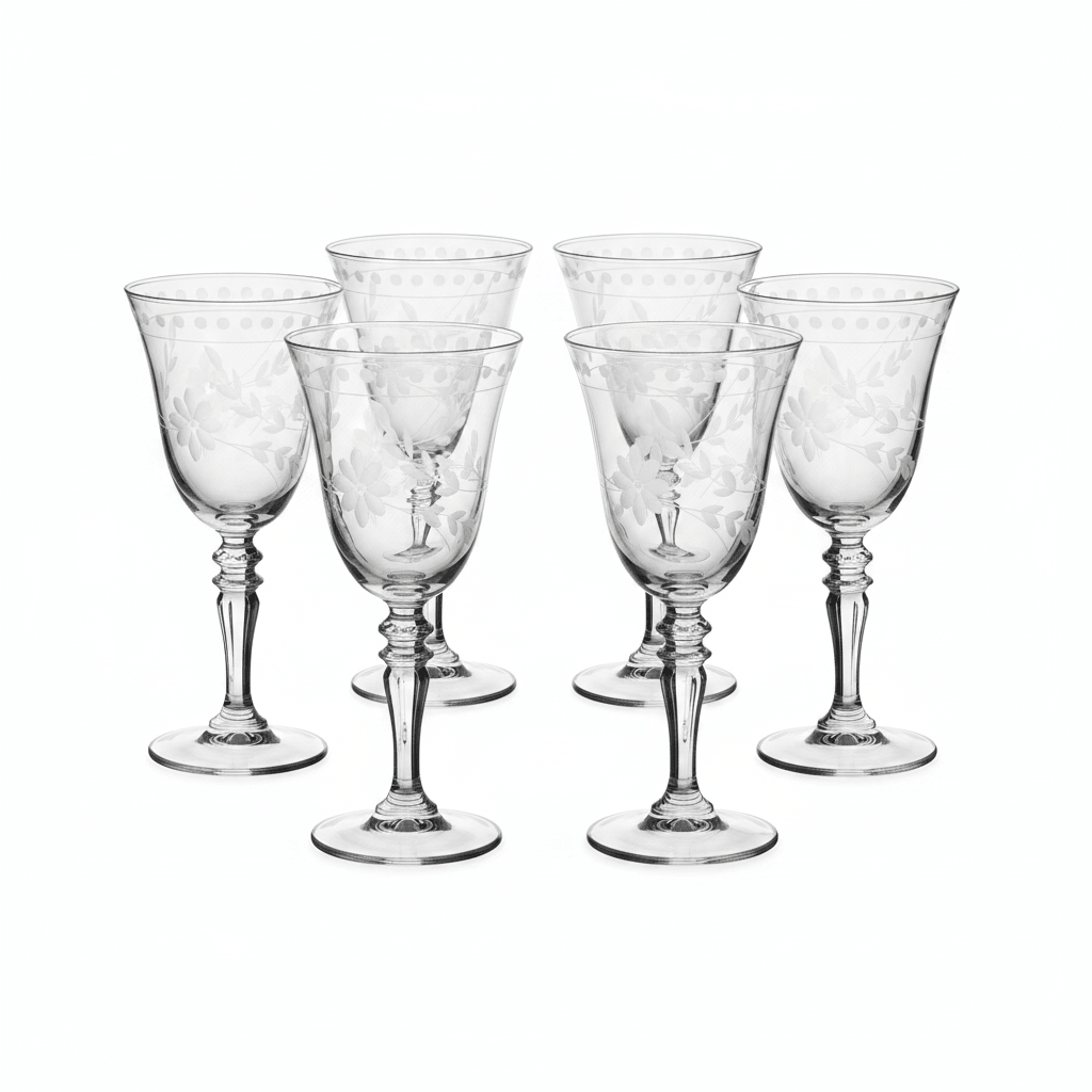6 Pcs Etched Crystal Goblet Set – 20×9 cm - Al Kabayel Discount Centre6 Pcs Etched Crystal Goblet Set – 20×9 cmDrinkware SetsAKDCAl Kabayel Discount Centre
