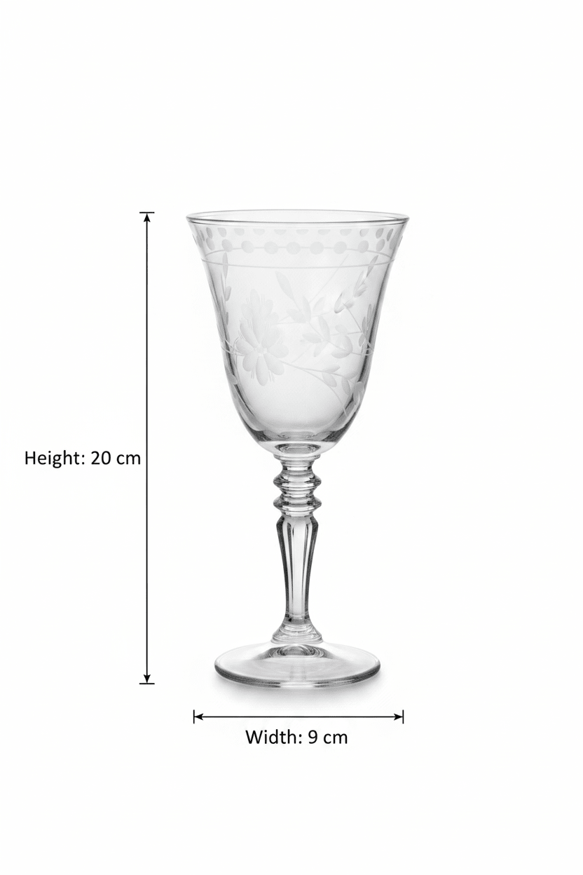 6 Pcs Etched Crystal Goblet Set – 20×9 cm - Al Kabayel Discount Centre6 Pcs Etched Crystal Goblet Set – 20×9 cmDrinkware SetsAKDCAl Kabayel Discount Centre