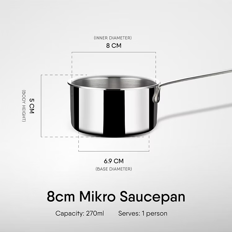 Stahl Artisan Triply Stainless Steel Mikro Saucepan-270ML