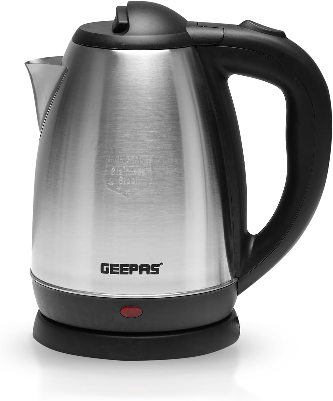 Geepas Electric Tea Kettle 1.8 L, Auto Shut Off And Boil Dry Protection, Safety Lock Lid, 360 Degree Rotational Base, Stainless Steel, Ergonomic Handle, Perfect Pour, Large Capacity 1.8 L 1500 W GK5454B