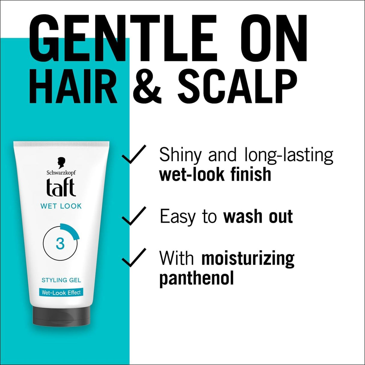 Schwarzkopf Taft Wet Look Styling Gel – Hold Level 3 (150ml)