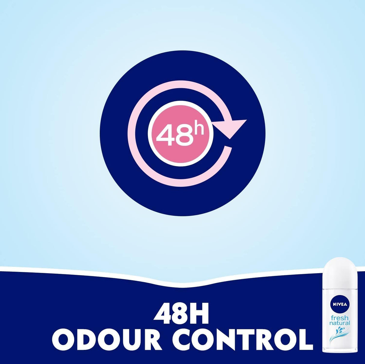 Nivea Fresh Natural Antibacterial Roll-On Deodorant 50ml