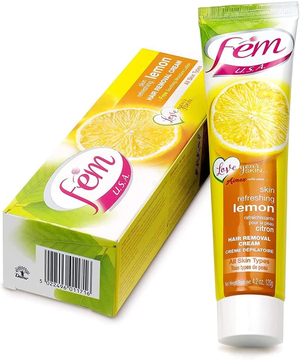 Fem Hair Removal Cream Lemon - 120 Gm - Twin Pack