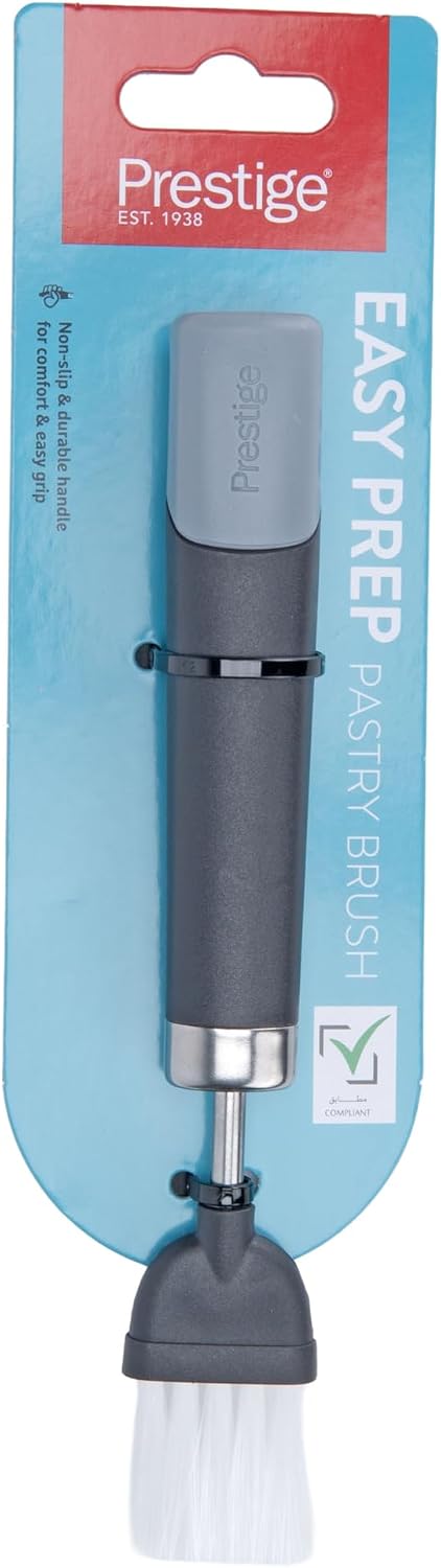 Prestige Easy Prep Pastry Brush | Non-Slip Silicone Handle | Dishwasher Safe | PR49280