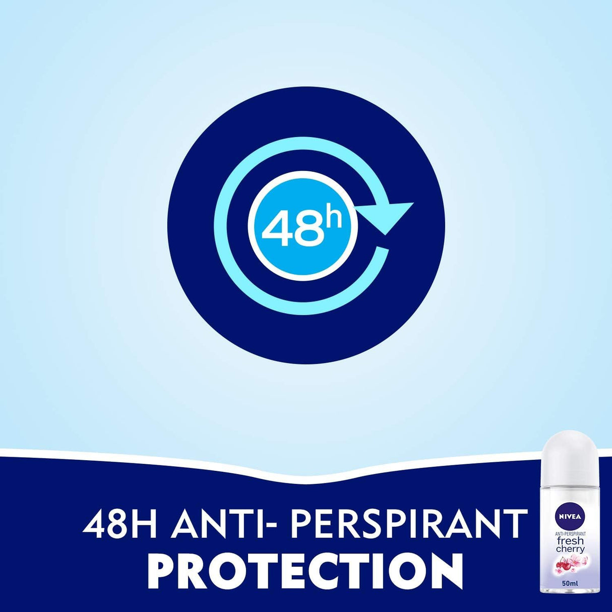 Nivea Fresh Cherry Antibacterial 72H Anti-Perspirant Roll-On 50ml