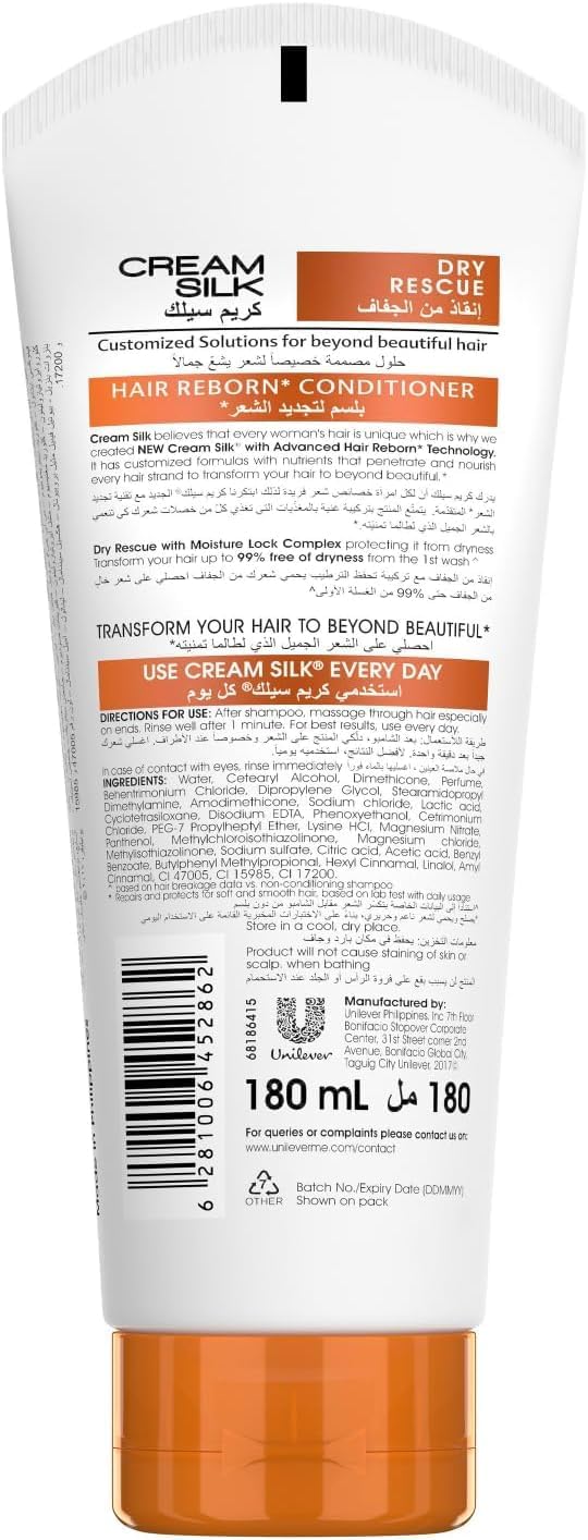 Cream Silk Dry Rescue Hair Reborn Conditioner, 180 ml