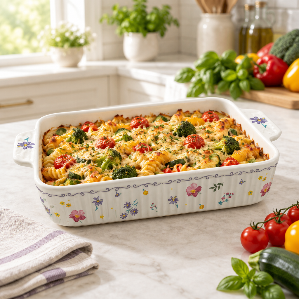 Ceramic Baking Dish with Handles - 14 Inch