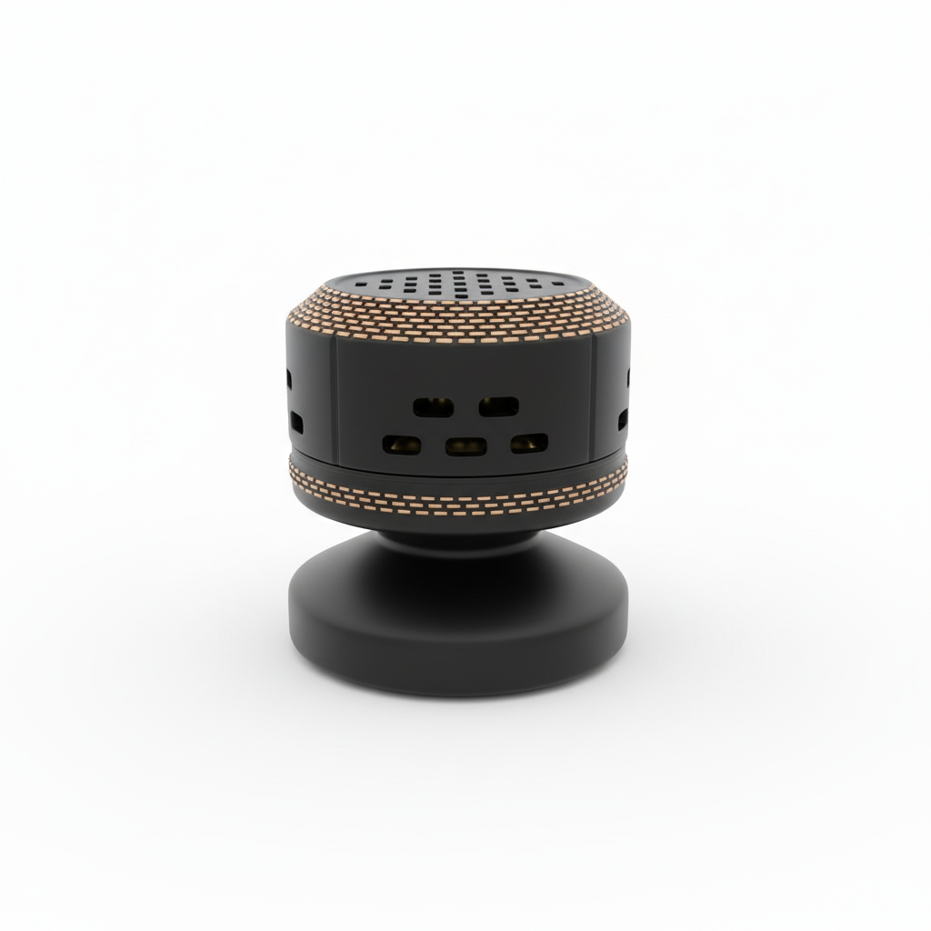مبخرة طباشير بنقش برونزي زخرفي - 12×10 سم - بني / أسود
