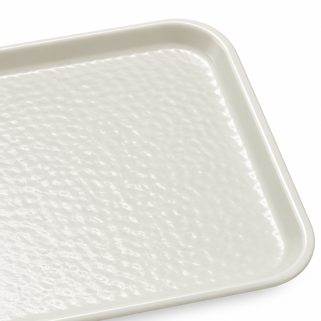 Elite Melamine Serving Tray Cream - 8.5 Inch