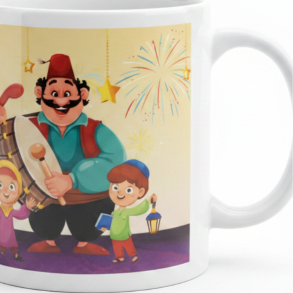 Festivel Cartoon Print Ceramic Mug White - 300ml