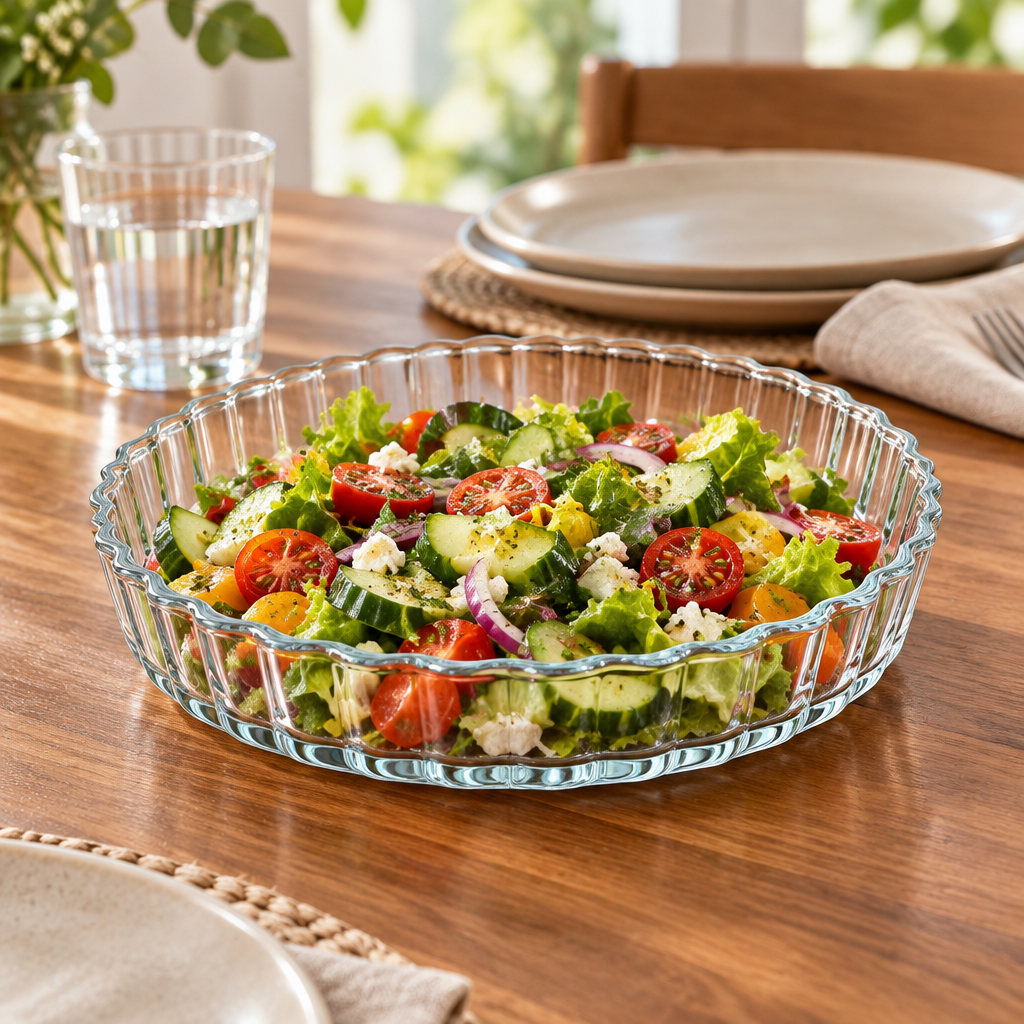 Redcherry Round Glass Baking Dish - 21.5cm