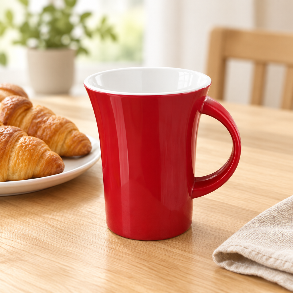 Melamine Mug with Red & White – 300ml