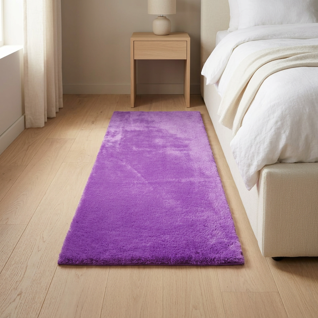 Fur Door Mat Purple – 60×150cm