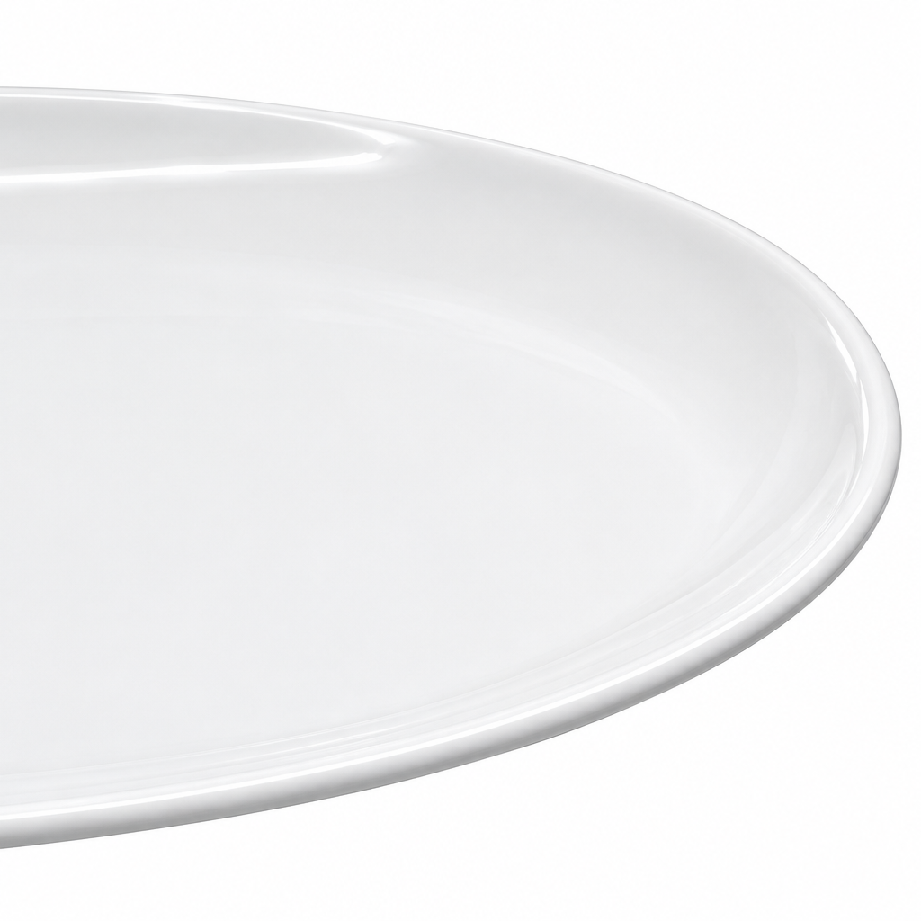 Harmony Oval Serving Tray White - 60×40cm