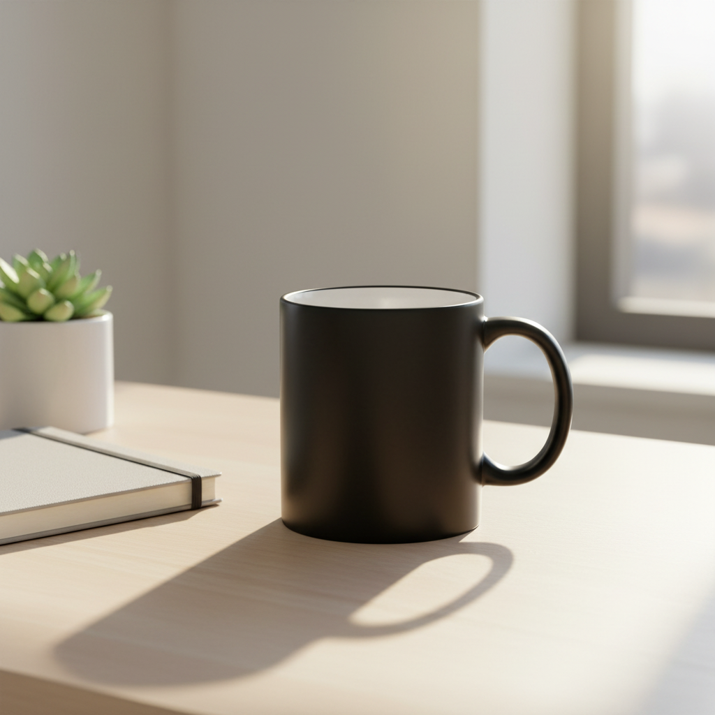 Black Ceramic Mug - 300ml