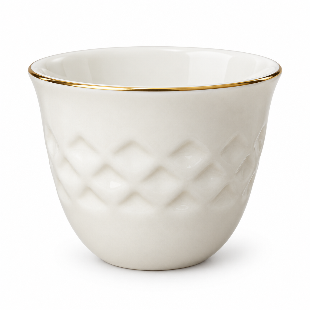 Germax Ceramic Cawa Cups 12-Piece Set - 80ml