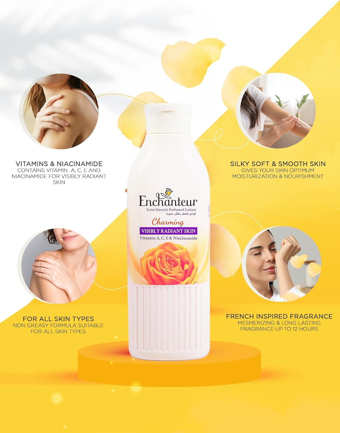 Enchanteur Satin Smooth Charming Lotion - 250ml