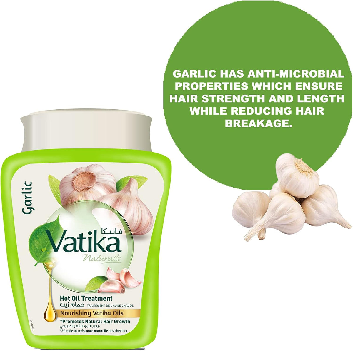 Vatika Naturals Garlic Hammam Zaith Hot Oil Treatment 250g