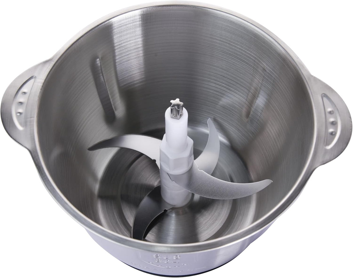 Sonashi Multi-Chopper with Powerful Motor with Capacity 3L | Mincer-Grinder Function, Stainless Steel Body with Handle and Cutter Pole | Sharp Blade for Effective Chopping 500W SMC-24S Black/Silver