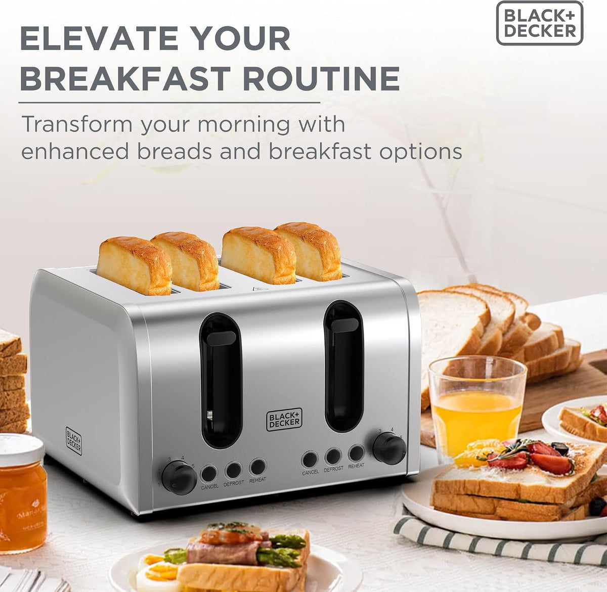 Black & Decker 4-Slice Toaster, ET444-B5