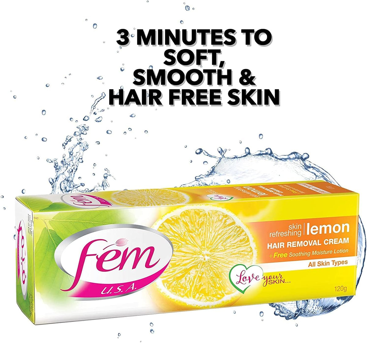 Fem Hair Removal Cream Lemon - 120 Gm - Twin Pack