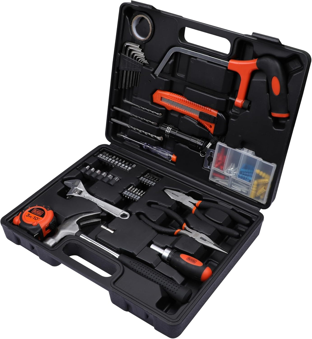Black & Decker 108 Pieces Hand Tool Kitfor Home & Office Orange/Black BMT108C