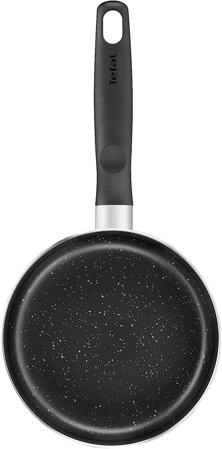 Tefal Dark Stone 9 pc set Non-stick Cooking Set, Safe coating Cookware, Heat indicator, Ergonomic handles, Glass lid