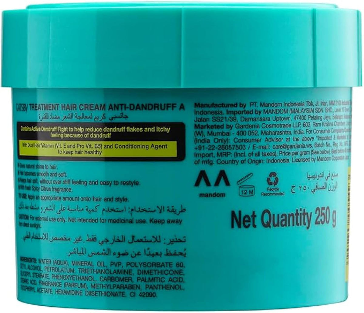 Gatsby Anti Dandruff Hair Treatment Cream, 125g