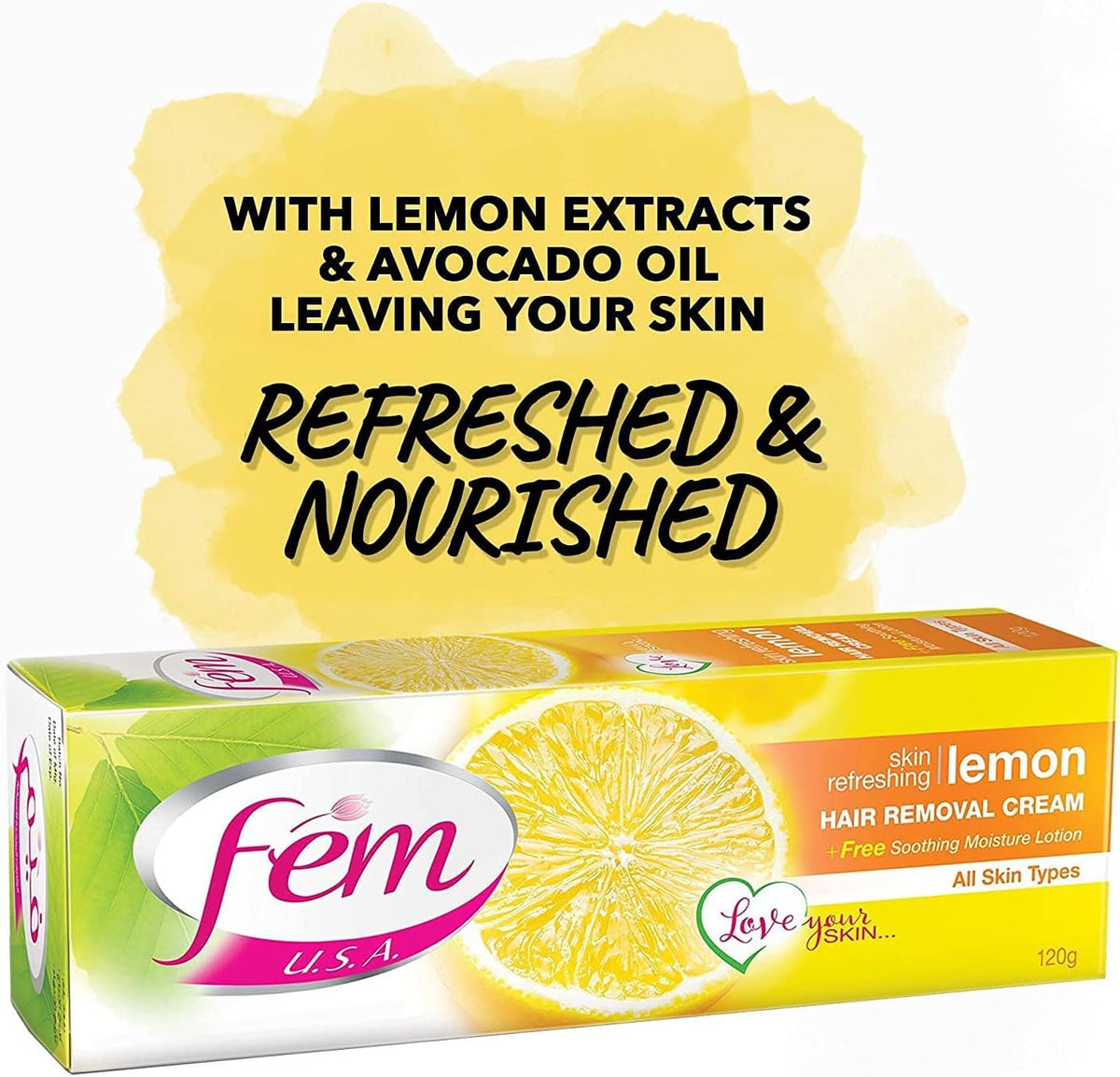 Fem Hair Removal Cream Lemon - 120 Gm - Twin Pack