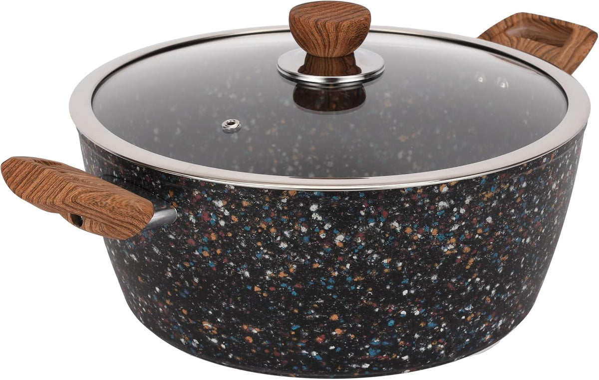 Royalford Forged Aluminium Casserole with Glass Lid, 26 cm, RF12017