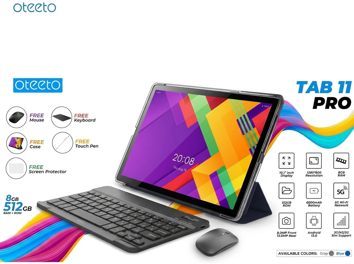 جهاز لوحي Oteeto TAB 11 Pro – أزرق