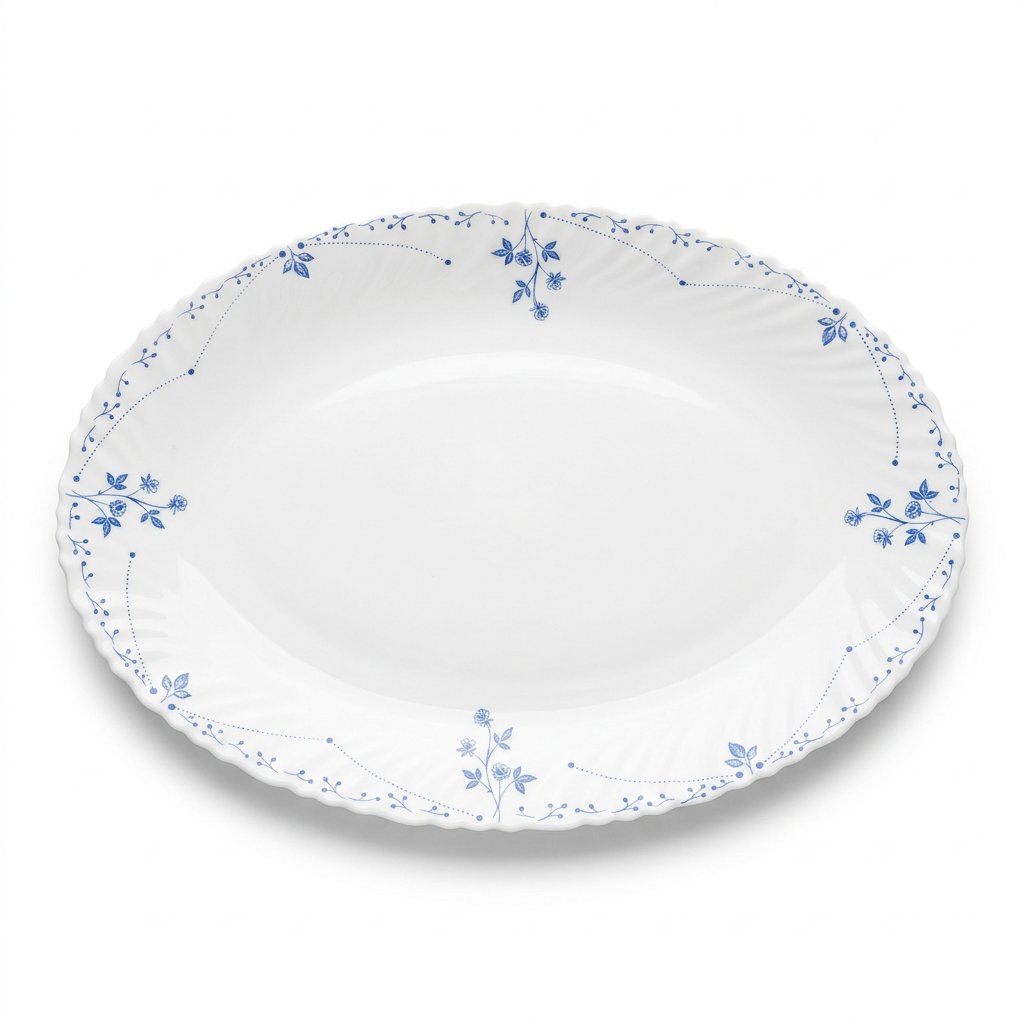 Royalford Ceramic Oval Serving Plate - 14 Inch
