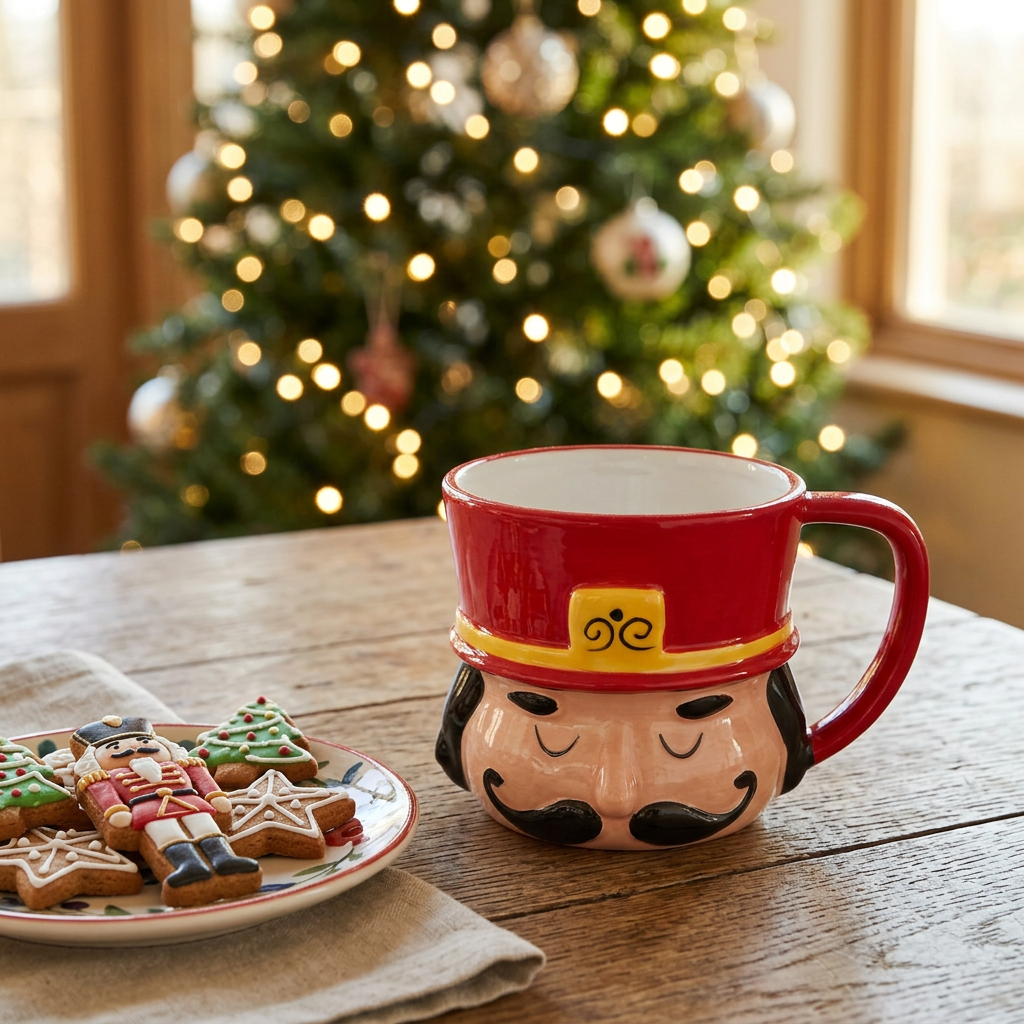 Ceramic Christmas Nutcracker Mug - 350ml