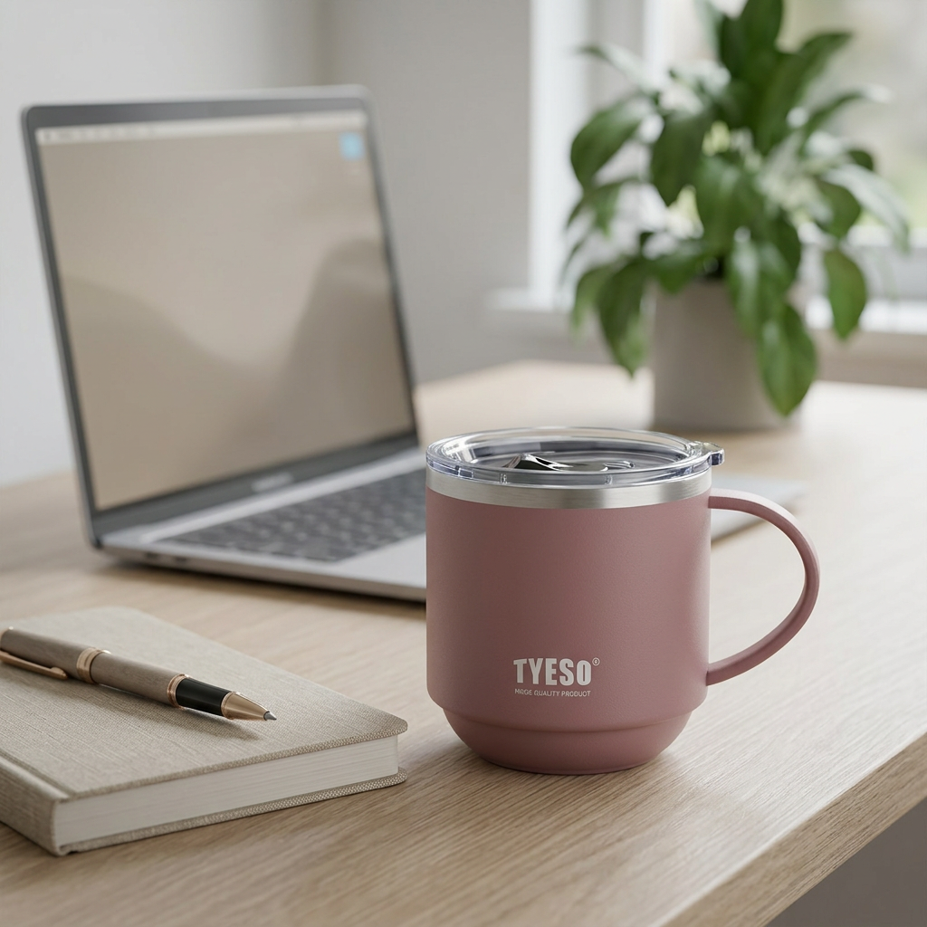 Tyeso Vacuum Mug Dusty Rose Pink - 330ml