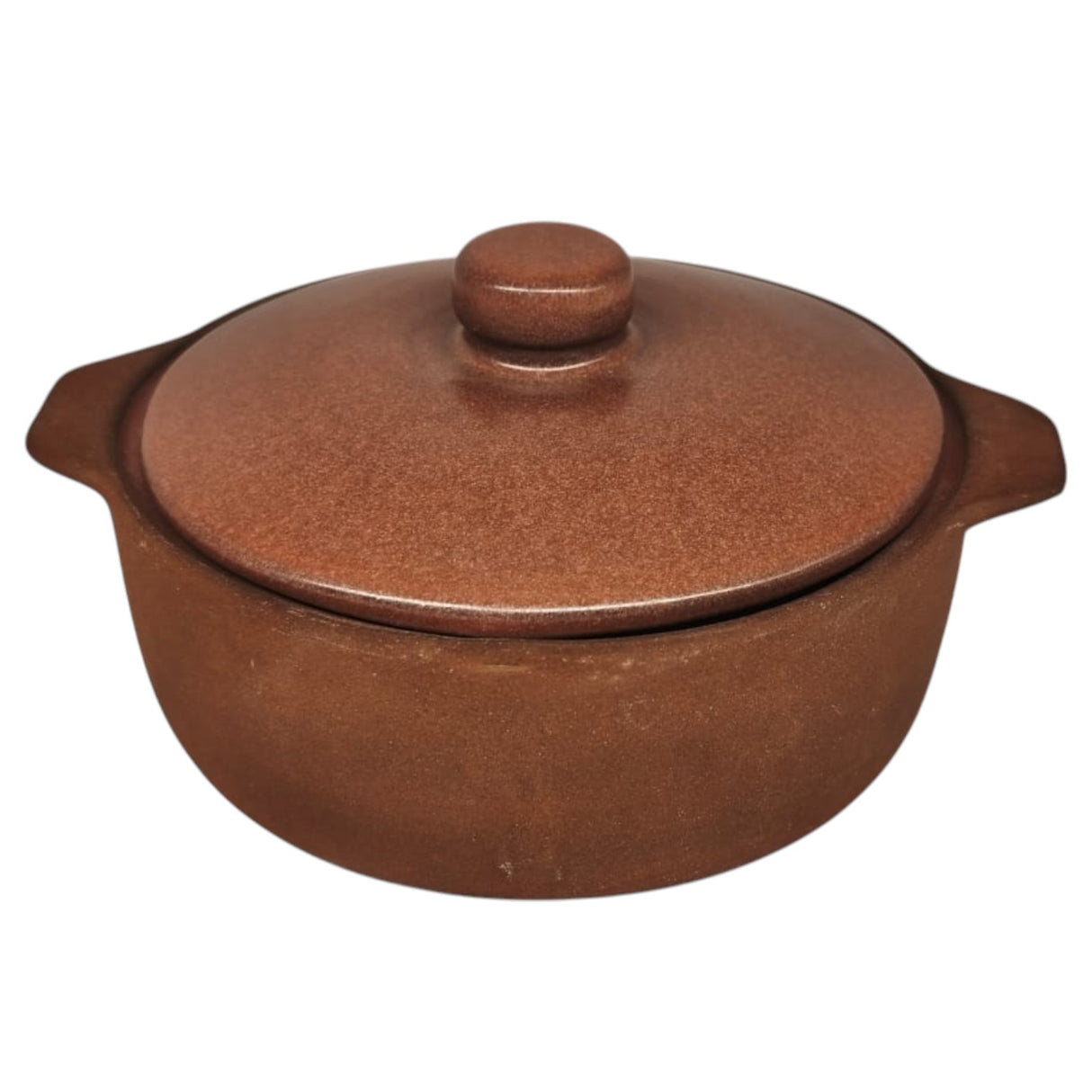 Maria Terracotta Round Clay Casserole With Lid Traditional-25cmX6cm