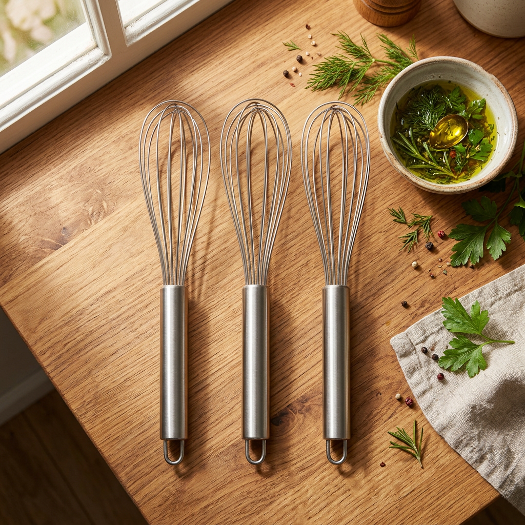 Deni Metal Balloon Whisk 3 Piece Set Silver - 25cm