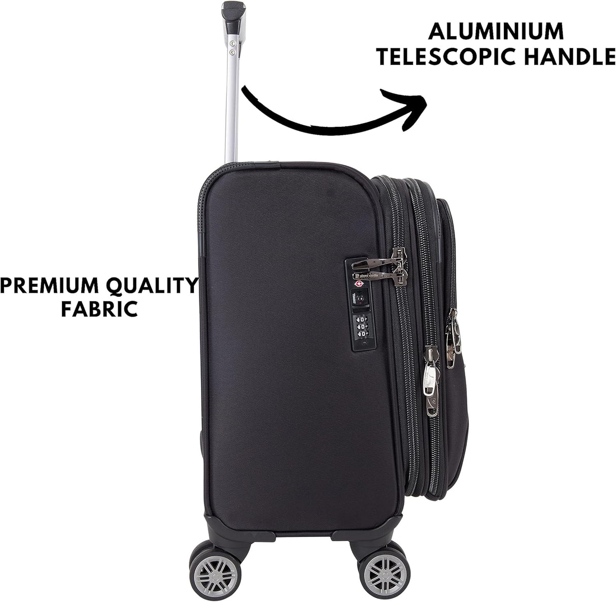 Pierre Cardin PC85175 Premium Rolling Laptop Bag with TSA Anti-Theft Lock – Water-Resistant Pilot Briefcase for Business Travel