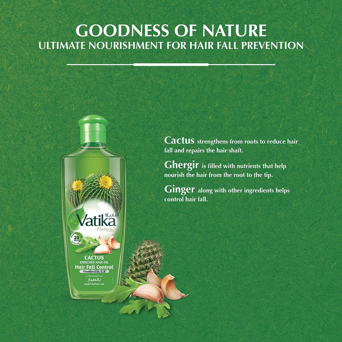 Vatika Naturals Cactus Hair Oil 200ml