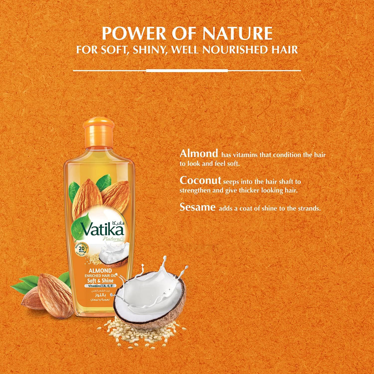 Vatika Naturals Almond Hair Oil 200ml