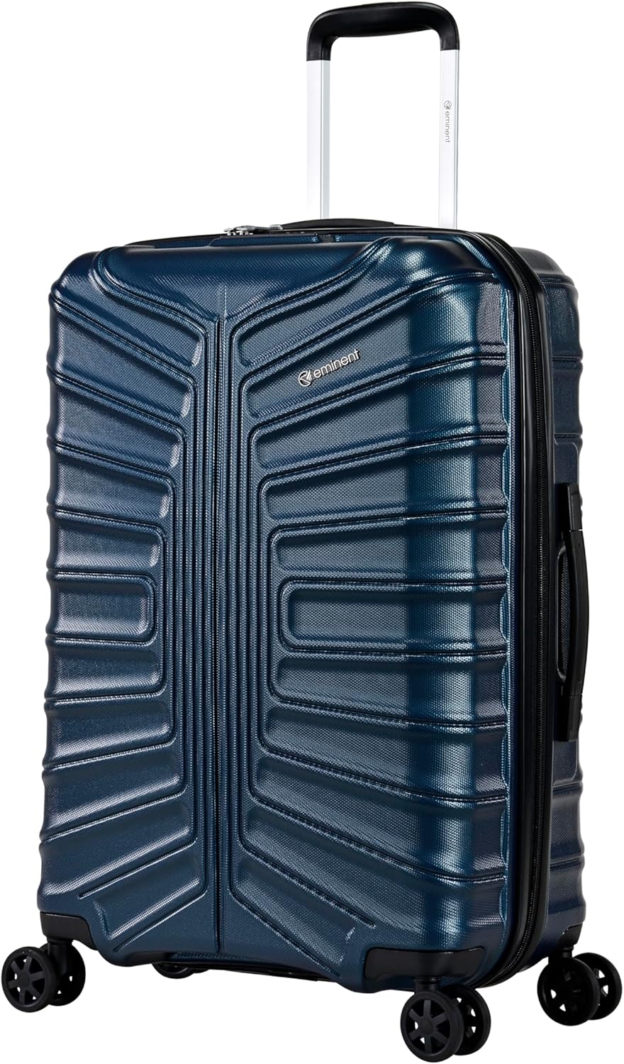 Eminent KK30 24-Inch TPO Ultra-Light Fashion Checked Luggage with Safe Zipper, TSA Lock & Double Spinner Wheels – DK Navy