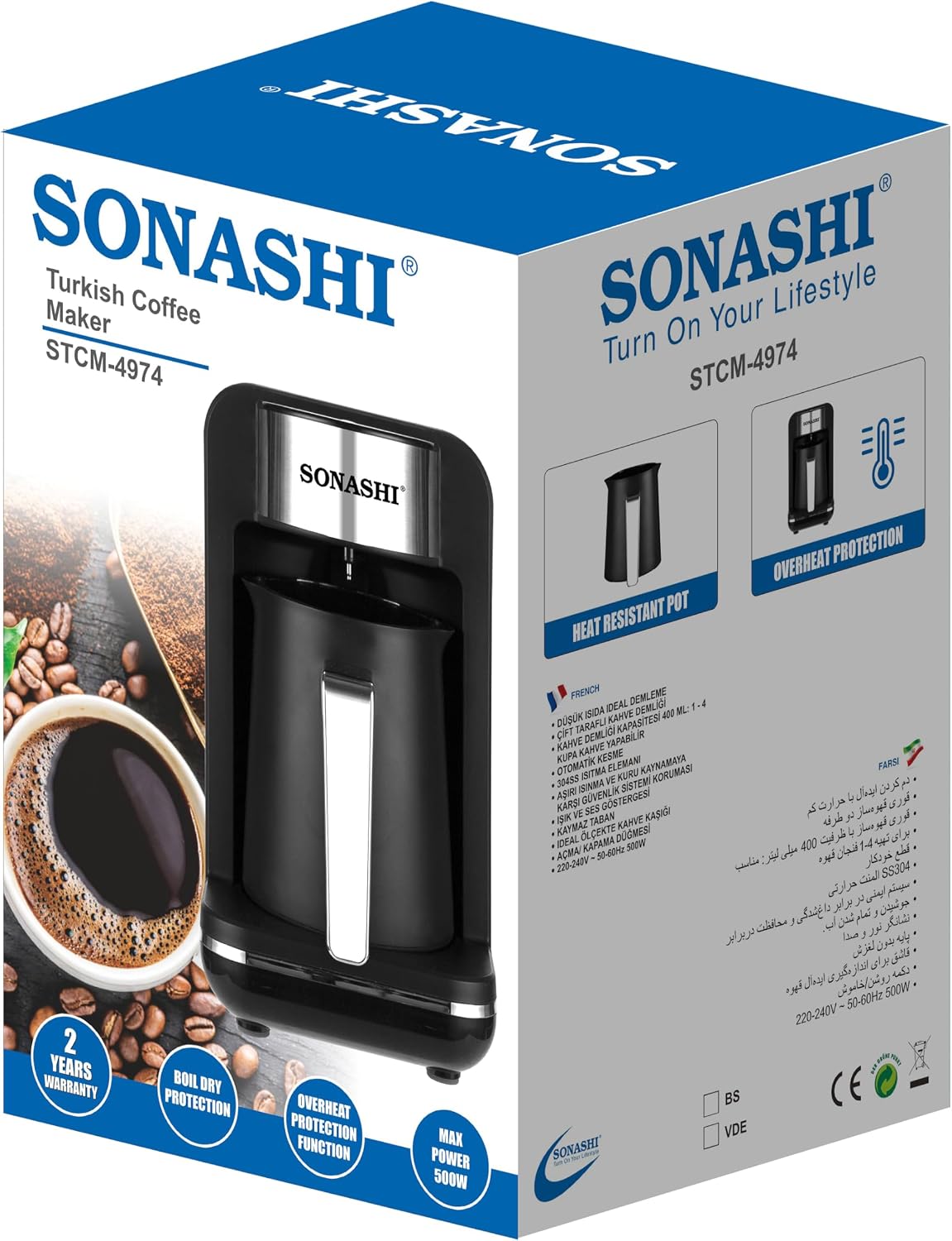 Sonashi Turkish Coffee Maker STCM-4974