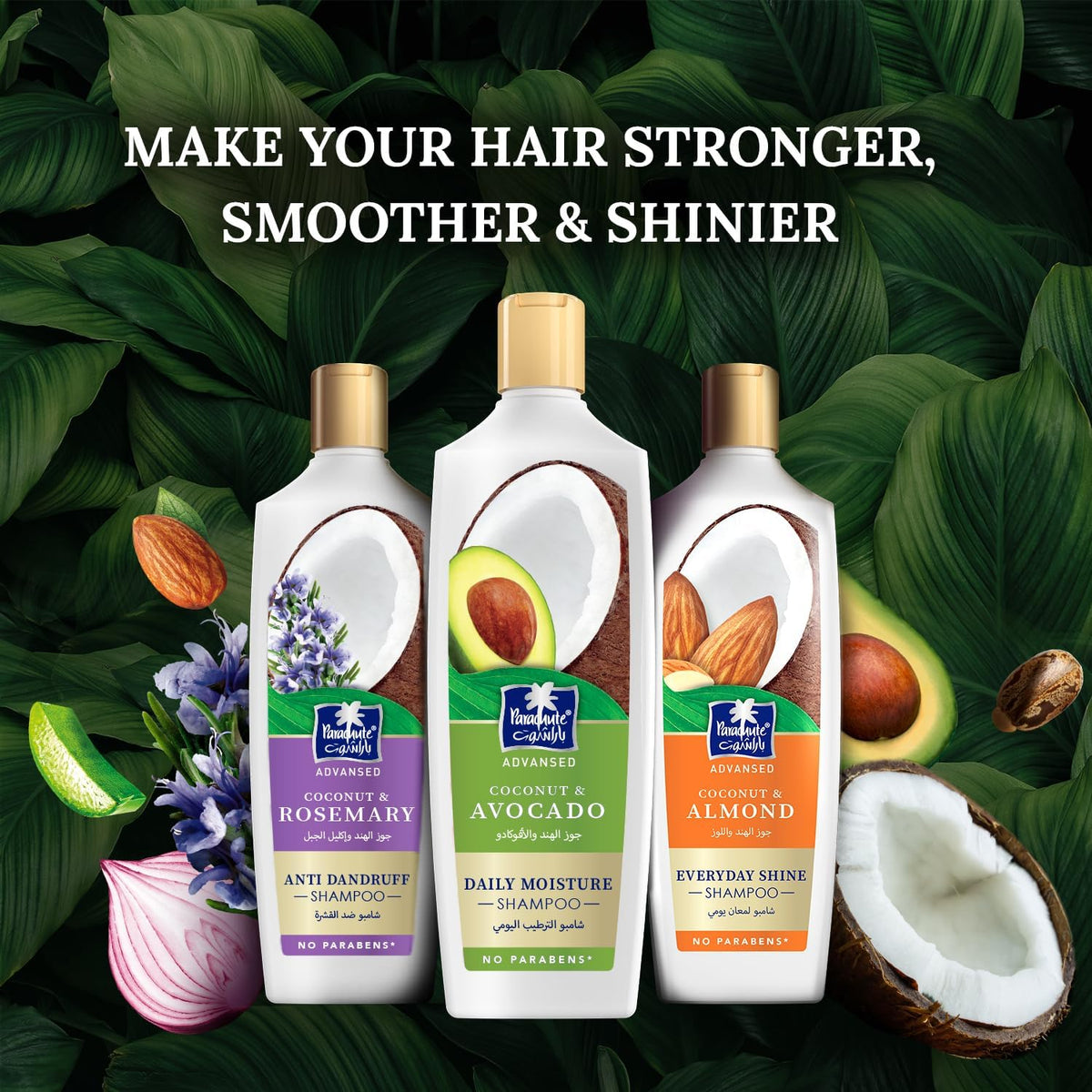 Parachute Advanced Coconut & Avocado Daily Moisture Shampoo, 340 ml